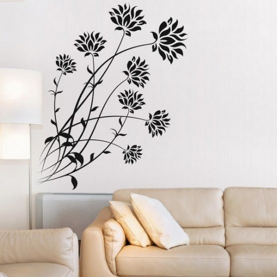 Трафарет цветов на стену: распечатай, вырежи и покрась!