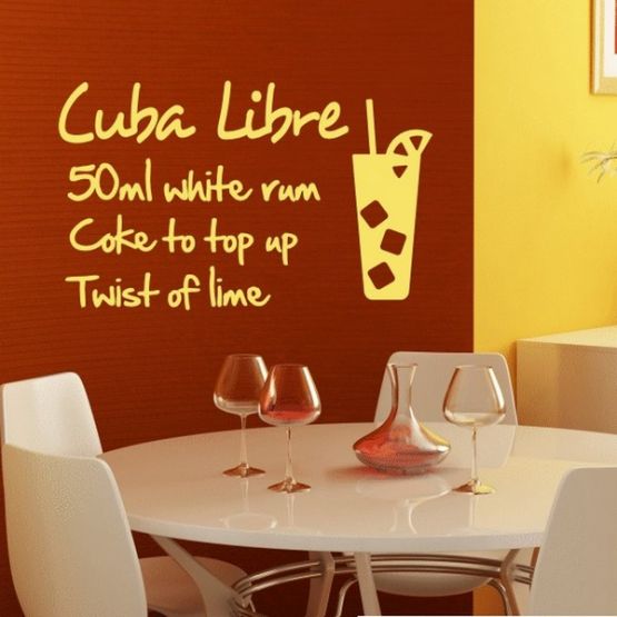 Наклейка Cuba Libre на кухню