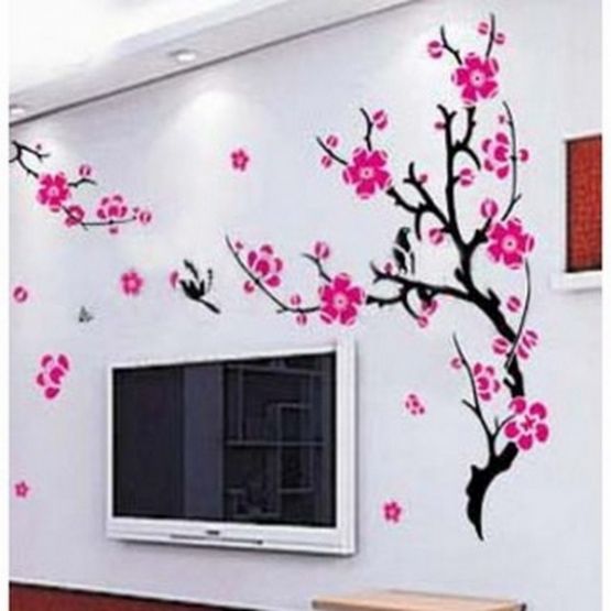 Сакура на стене - красивые фото