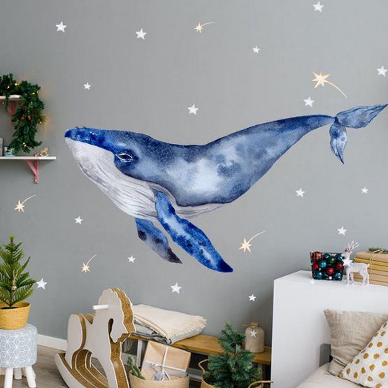 Большой Звездный кит на стену